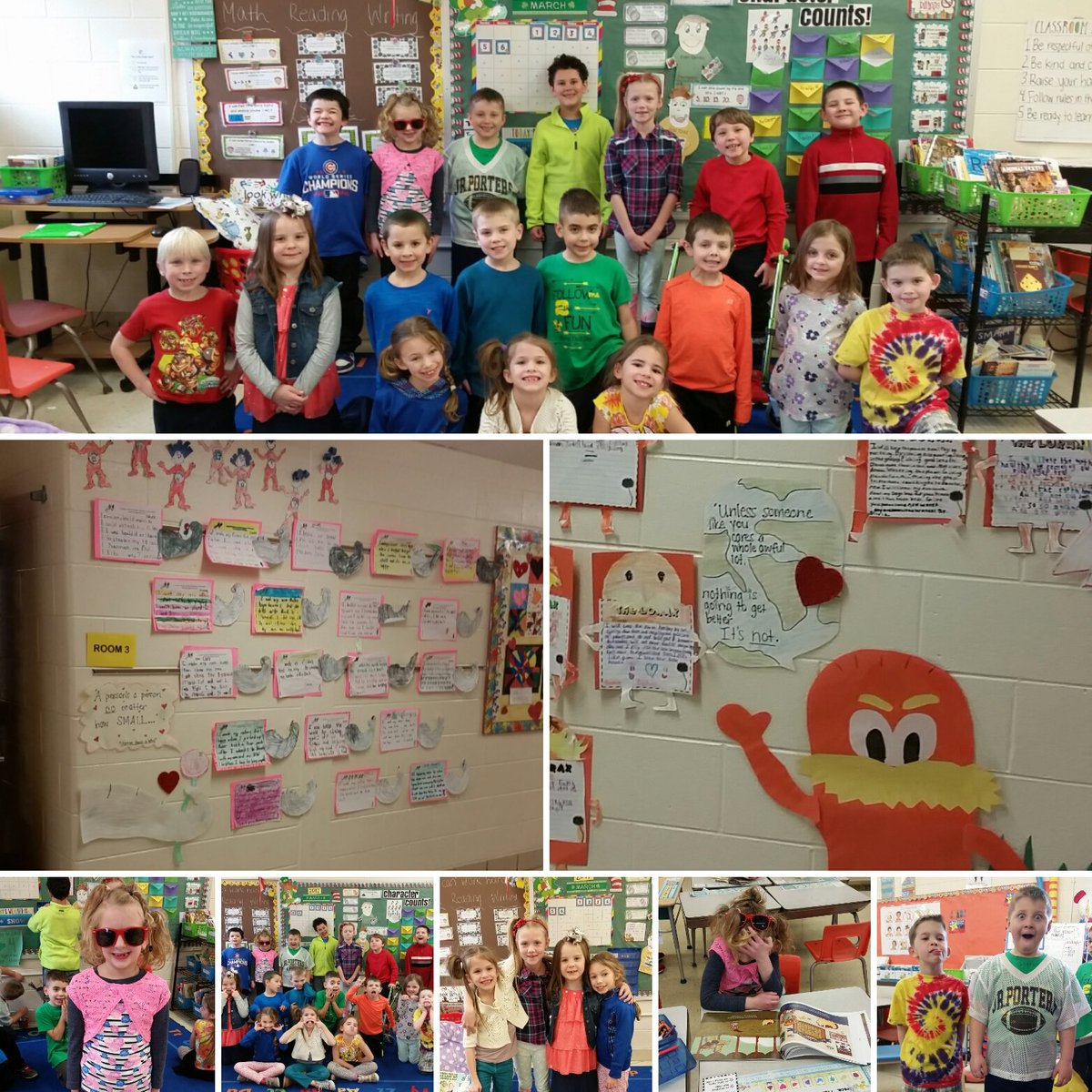 missjazowski's tweet photo. Celebrating Dr. SEUSS and filling our class bucket with Mix-match day! #ReadAcrossAmerica #milneschooliscool @MilneGrove https://t.co/T7AsHkgmP0