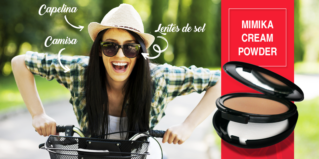 Lidherma's tweet image. #MitoRealidad Descubrí Mímika #CreamPowder. ¡Ideal para disfrutar al aire libre! Viene con SPF40 y acabado mate.☀️