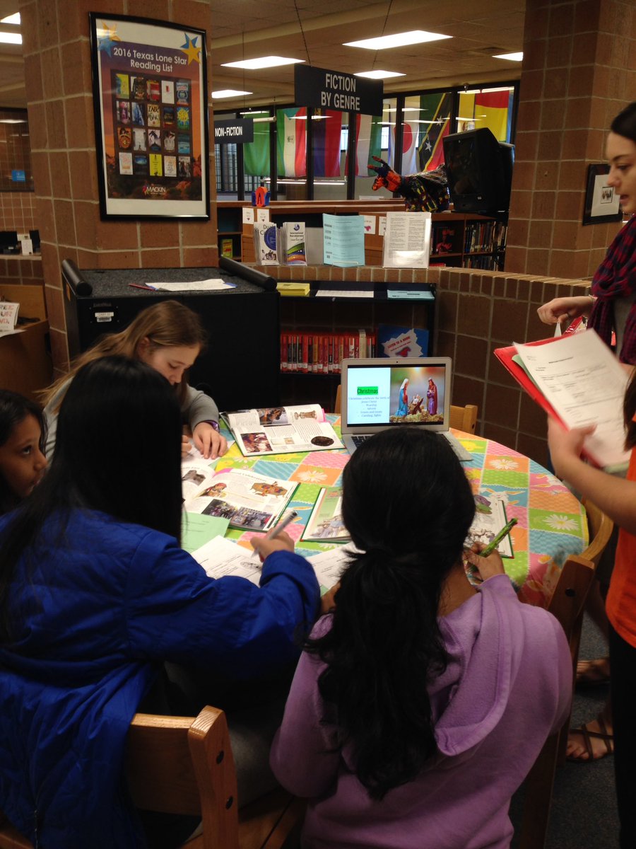 cvmslibrary's tweet photo. Day of World Religions stations: food, slides, spinning wheel game and more #LibrariesRRock #thisiswhycvms https://t.co/gTjlNOYU1g