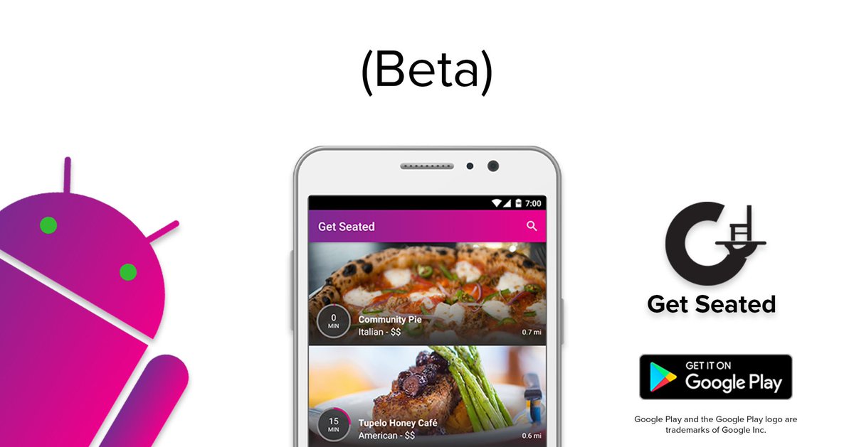 getseated's tweet photo. Our interns got tired of waiting so they released the beta Android app to the public. Download: https://t.co/khdD2d1I5U https://t.co/jMEagq7RqU