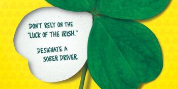 NETS_RoadSafety's tweet photo. #BuzzedDrivingIsDrunkDriving Don't rely on luck to get you home this St. Patrick's Day. Designate a driver. @NHTSAgov https://t.co/yAzL7zzxw3
