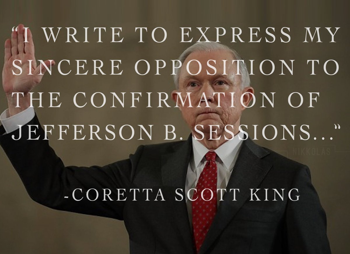 4NIKKOLAS's tweet photo. @BarackObama she tried to tell us... 
#CorettaSpeaks 
#JeffSessions https://t.co/fsZj43peGf