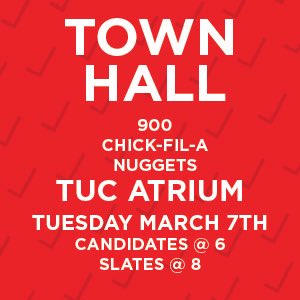 UCStudentGov's tweet image. If only candidates show up, they'll each have to eat 40 nugs and why should they get to have all the fun? Submit Qs: goo.gl/forms/egqGhYGp…