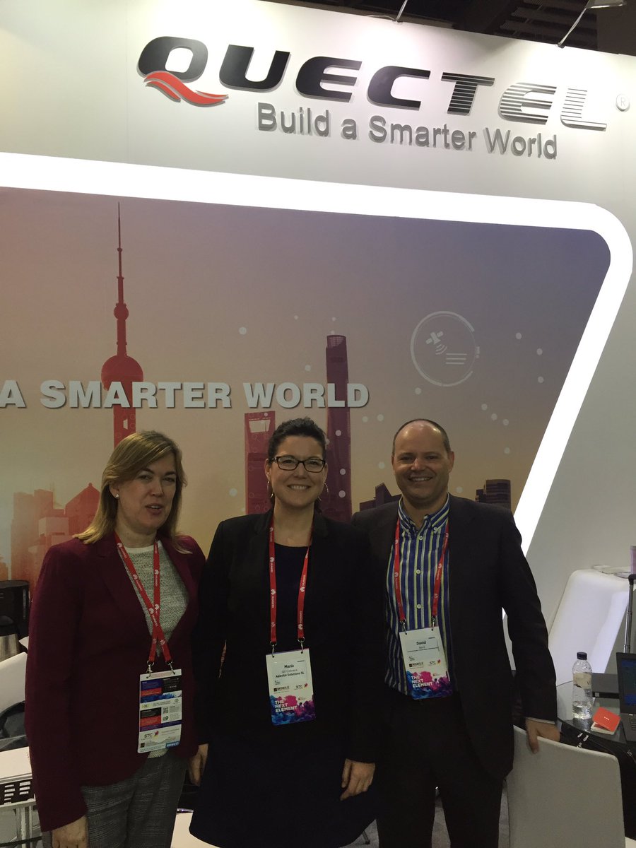 MariaGilCabrera's tweet photo. Acabando #mwc17 con amigos de @QuectelAmy, @Telefonica y @cellnextelecom. Intentando adivinar que nos deparará el futuro de la IoT 😊 https://t.co/zy7vywiASW