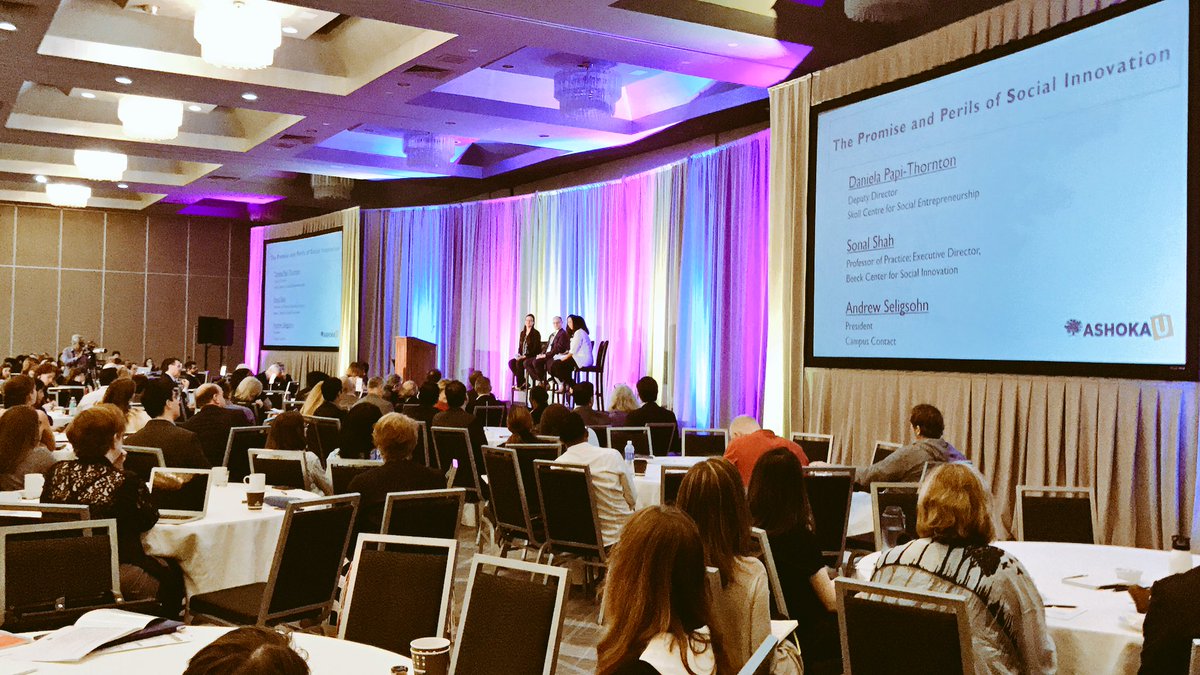 AshokaU's tweet photo. "Social entrepreneurship isn't something you major in. It is a mindset."- Daniela Papi-Thornton from @SkollCentre at the #Exchange2017 https://t.co/cuqBNGgjoz