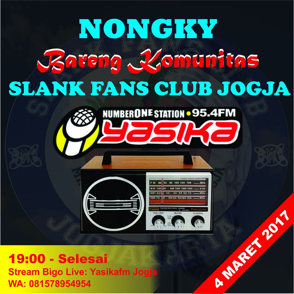 BESOK!! Kita bakal mengudara di radio <a href="/yasikafmjogja/">YasikaFM Jogja</a> , yang punya BIGO LIVE Streaming aja ya. mulai pukul 19:00 WIB