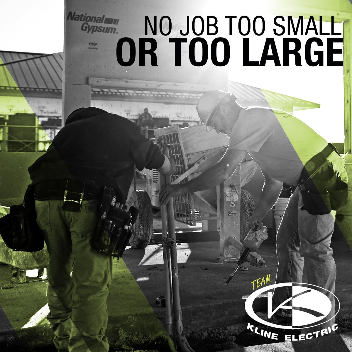 Our commercial division is proud of their "no job is too small or too large" mentality. #teamkline #commercialdivision