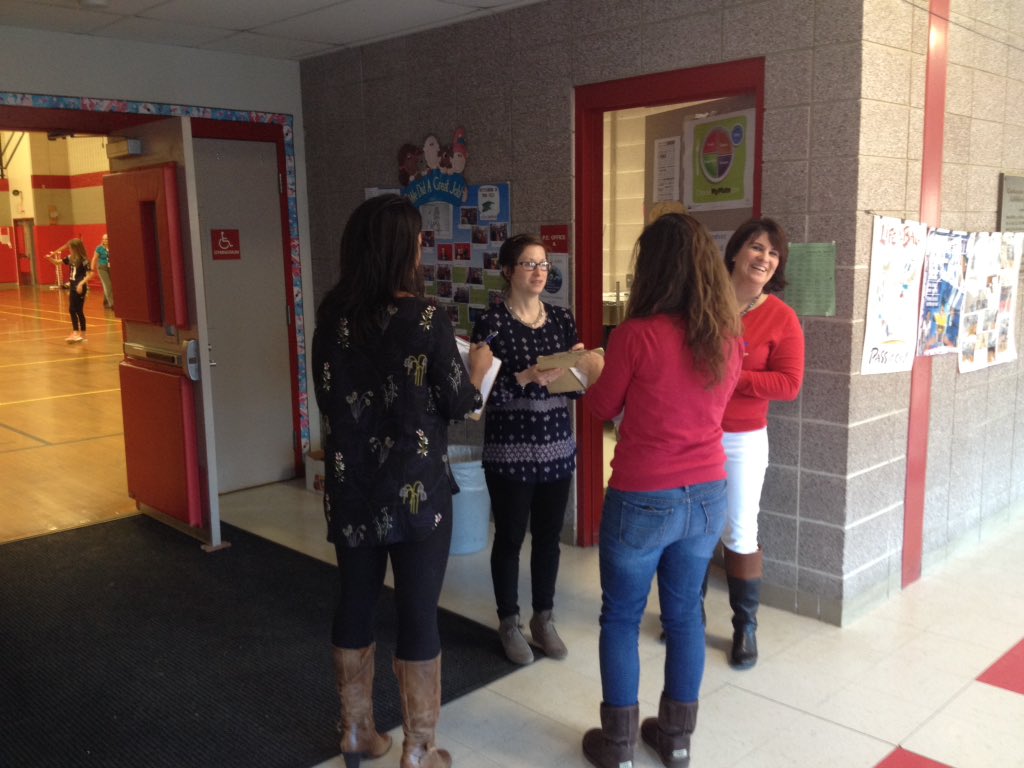 Teachers engaged in a Learning Walk at Windermere.