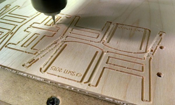 SmallhouseModel's tweet photo. We use a #CNC mill to carve out #dollhouse furniture, see how! https://t.co/eODlBfZKhr https://t.co/zX2D3ZiqTH