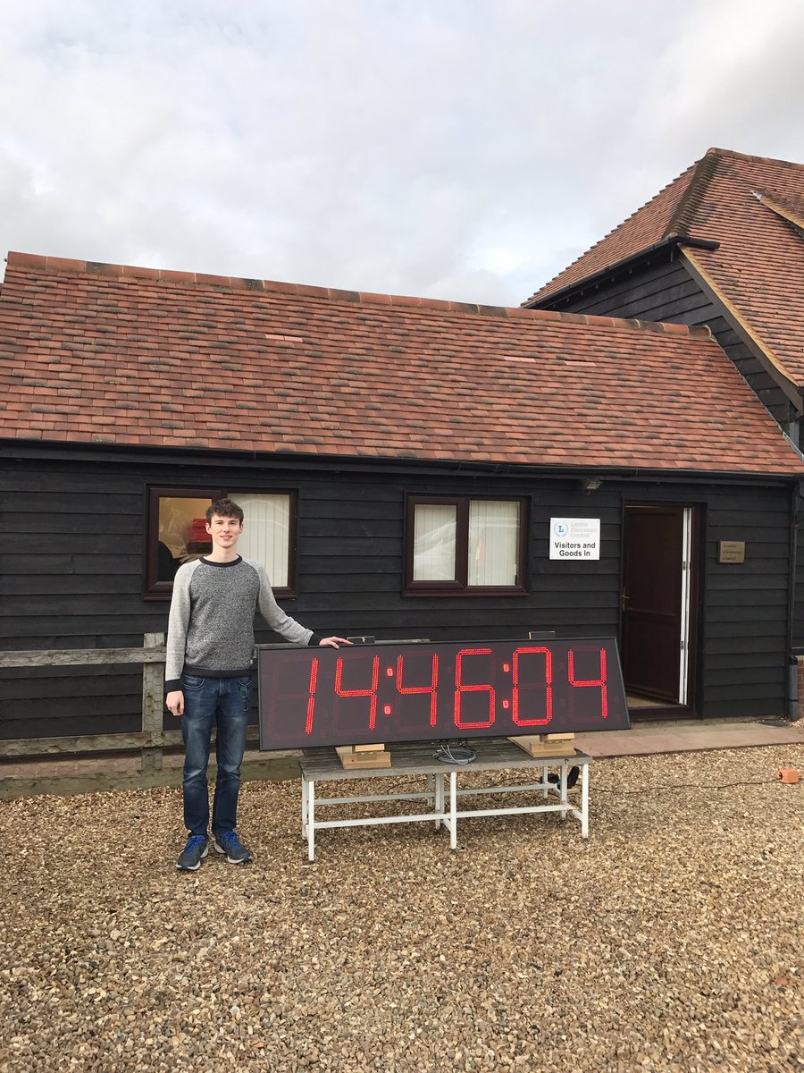 LondonElect's tweet image. Large Outdoor legible clocks being completed for a UK client. Legible to over 200m away. Fully sealed to IP65 as standard. #bigdigits!