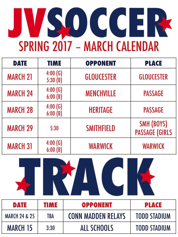 _dhsathletics's tweet photo. Here are the Sports Calendars for the month of MARCH! #gopatriots #dhspatriotpride #springathletics https://t.co/dH8eww7aWn