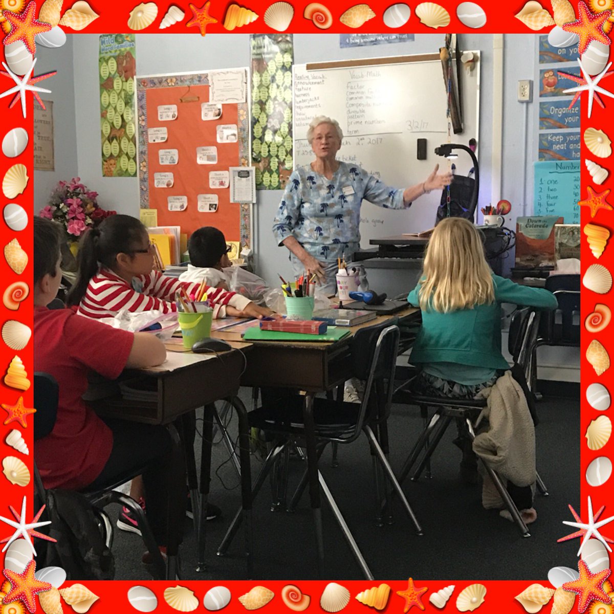 FMBeachSchool's tweet photo. Mayor Boback,council woman Tracey Gore, historian A.J. Bassett, and former FMB educator, Kathy Brindise, celebrate Read Across America @ FMB https://t.co/DkYGY1r0Iu