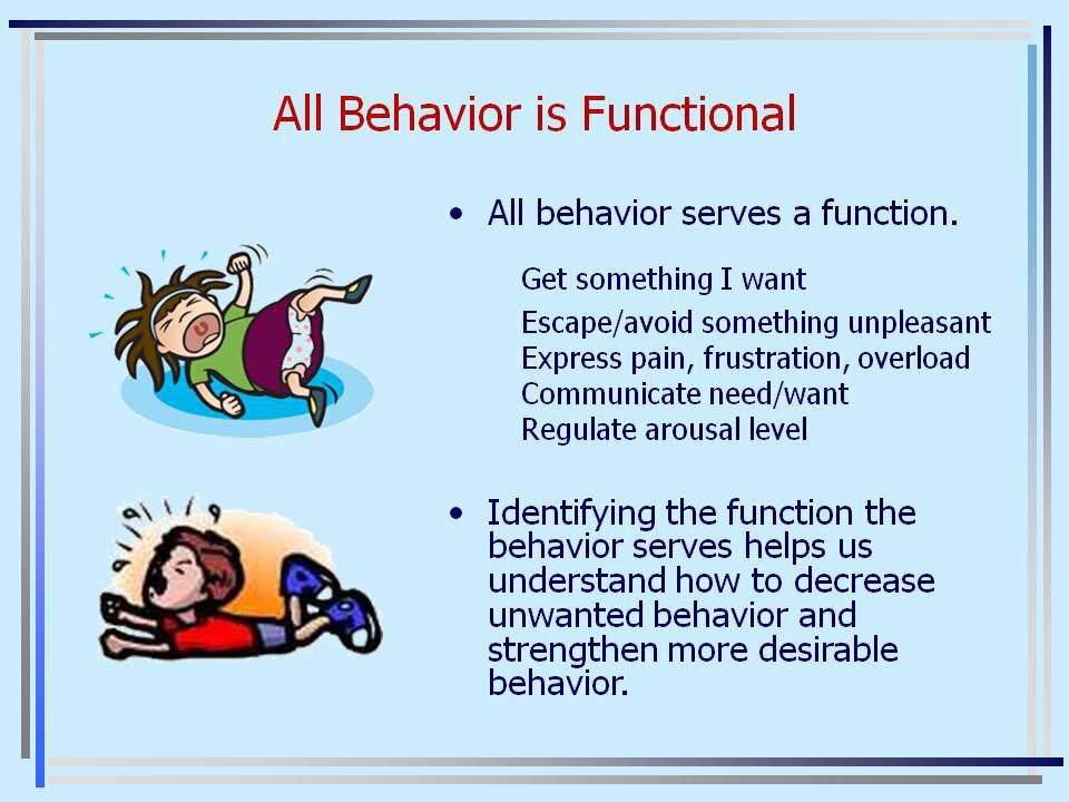 ONTSpecialNeeds's tweet photo. All behaviour is functional. https://t.co/cs4euTxS8x