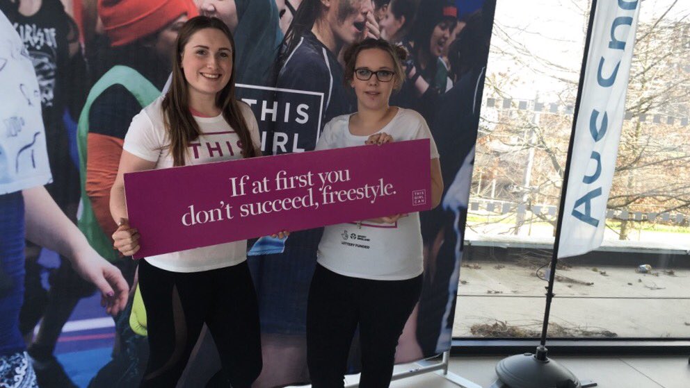 StudentLifeCH's tweet image. Emily&amp;amp;Courtnie at @ThisGirlCanUK ambassador training today! @AoC_Sport @WiltsColl #IfAtFirstYouDon'tSucceedFreestyle