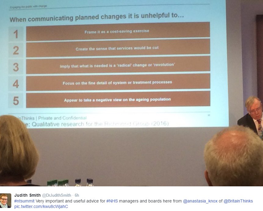 drbenwhite's tweet photo. 1 they are
2 they will be
3 shhh
4 please no details!
5 'appear' to take.. 😒
#STPs #hownottobehave #NHS
https://t.co/Qnxr3Q0dXd
#ntsummit https://t.co/wClp0wSsYR