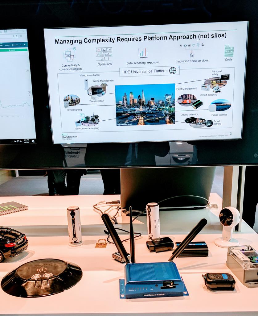 JoinedWorld's tweet image. Hold the front page! Just tripped over another #MultiTechSys Conduit LoRa Gateway at #MWC17 on an #HPE #IoT demo.