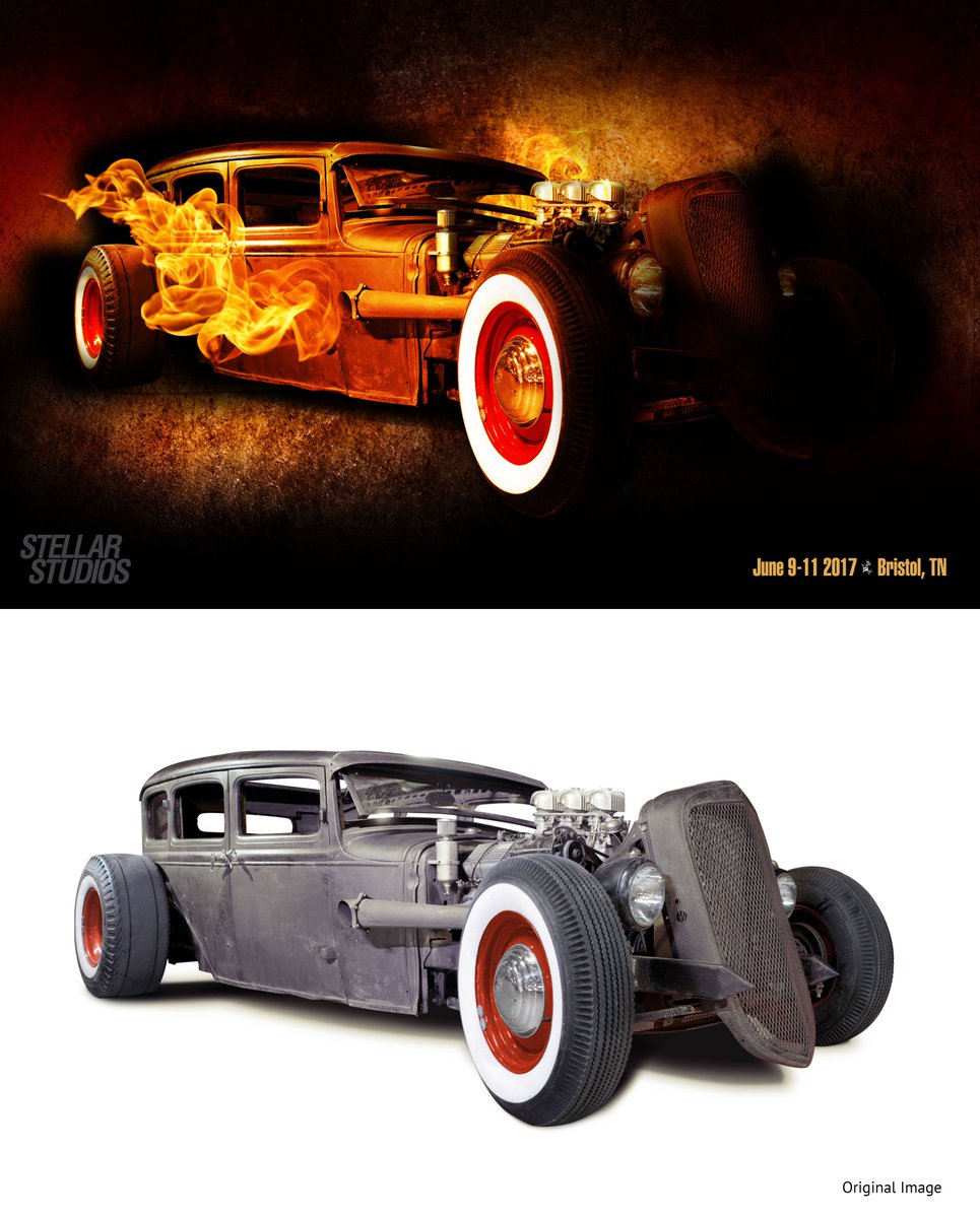 stellarinteract's tweet image. You know it's going to be a good day when you are asked, "Can you make a pic of a rat rod throwing a flame?" @RatRodMagazine