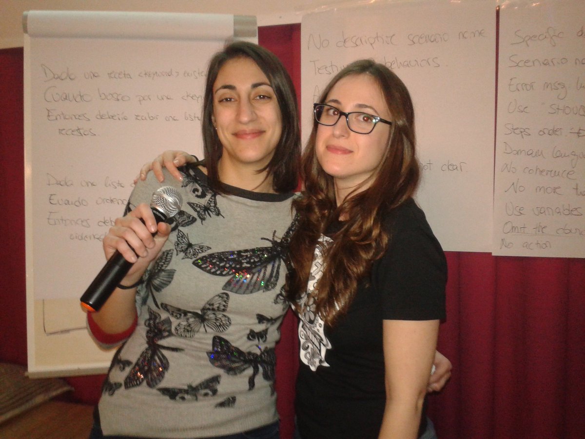 JAVI_GOMEZ's tweet photo. learning #gherkin with @aidamanna and @MadameSheema  at @bugbustersbcn https://t.co/b0kxU0dP7c