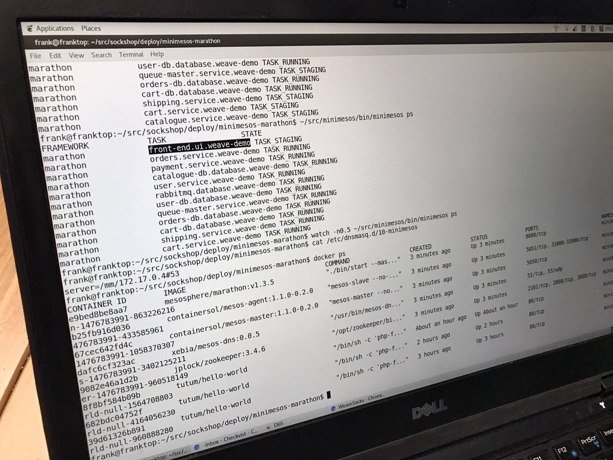 JamieDobson's tweet photo. To help @ApacheMesos users understand @weaveworks' Sock Shop reference app, @Frank_Scholten has been playing with it on @minimesos. https://t.co/H5ibI9LH4t