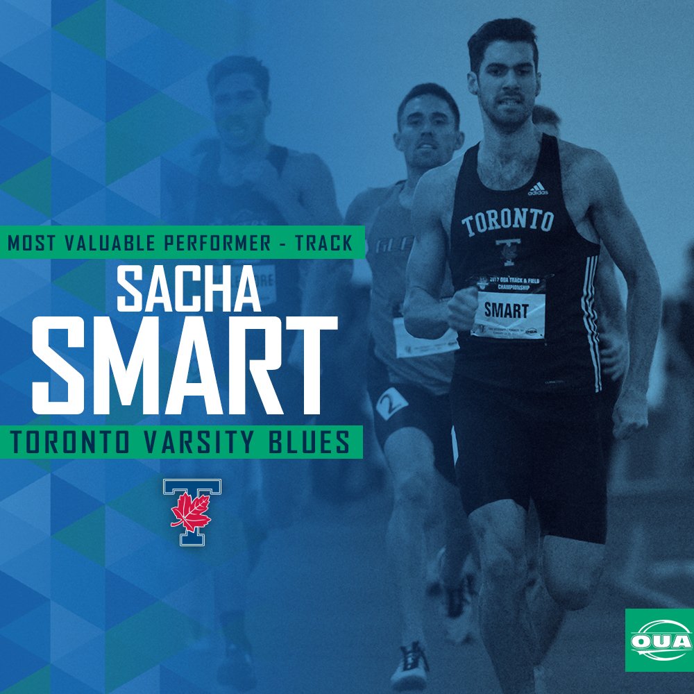 OUAsport's tweet photo. .@Varsity_Blues Sacha Smart has been named #OUA Track MVP in 2016-17 after winning four medals this past weekend at the OUA championship. https://t.co/ZNzGLROfvg