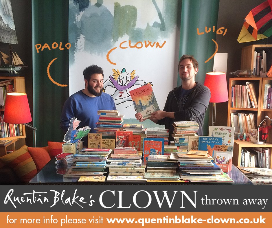QBlake_Clown's tweet photo. Who has more of Quentin Blake's books than us?
:-) 
#WorldBookDay
#WorldBookDayUK #WorldBookDay20 #ReadAcrossAmerica #ReadingMakesMe happy! https://t.co/CpLPYBW0IB