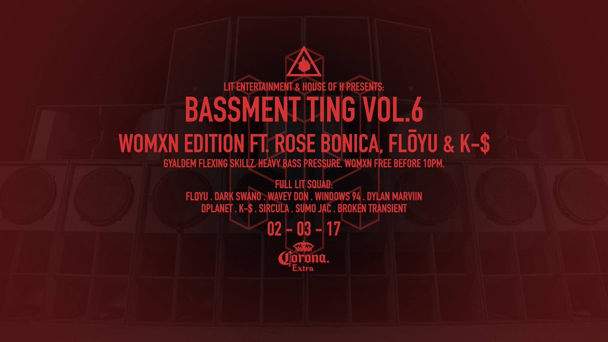 Free for everyone before 8PM 🔥 Babygirls get in free before 10pm 🔥
Hip hop, bass, old skool, trap, RnB, future sounds 🔥
Stiek the fuck uit 🔥