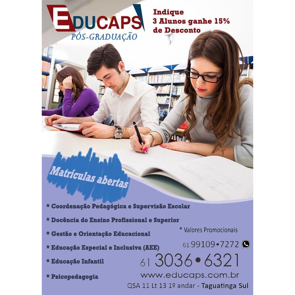 educapspos's tweet photo. MATRÍCULAS ABERTAS!!
- 11/03 (aula em sábados quinzenais de 08h ás 13h)
- 15/03 (aula toda quarta-feira de 19:30 ás 22:30) https://t.co/dTi1uxlyy1