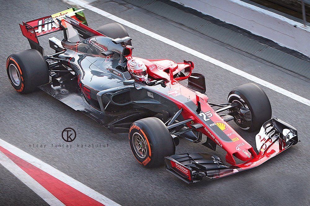f1writers's tweet image. Ferrari vs Haas 2017 #F1 
Too much similarities?