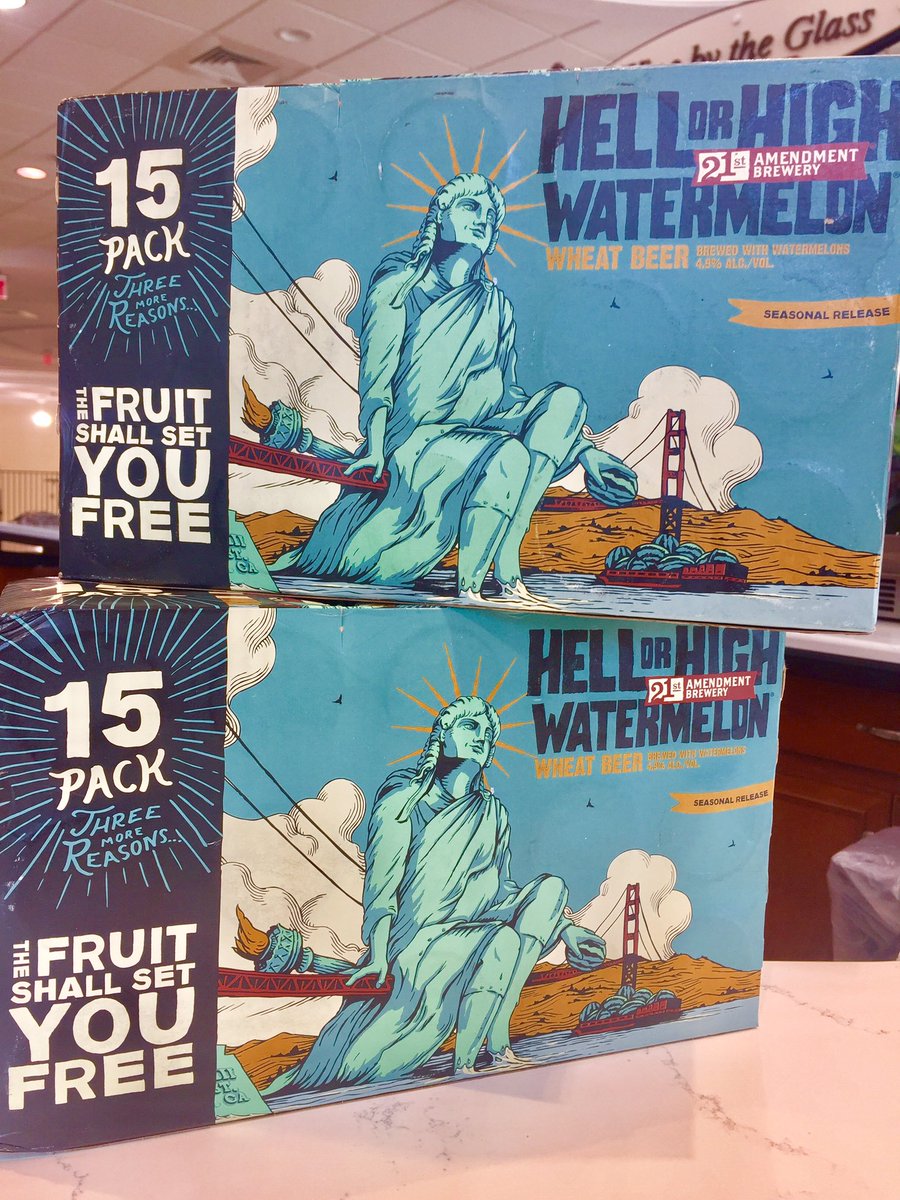 mphtwb's tweet photo. Hell or High Watermelon is at the bar!! $3 cans, come out and get 1. @21stAmendment #htbeer #springishere https://t.co/PomLL3K0Mc
