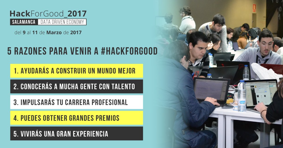 Medialabusal's tweet image. Hay muchas razones por la que sumarse a #HackForGood. Conviértete en #hackerforgood y cambia el mundo :) ow.ly/6dlW309wAex
