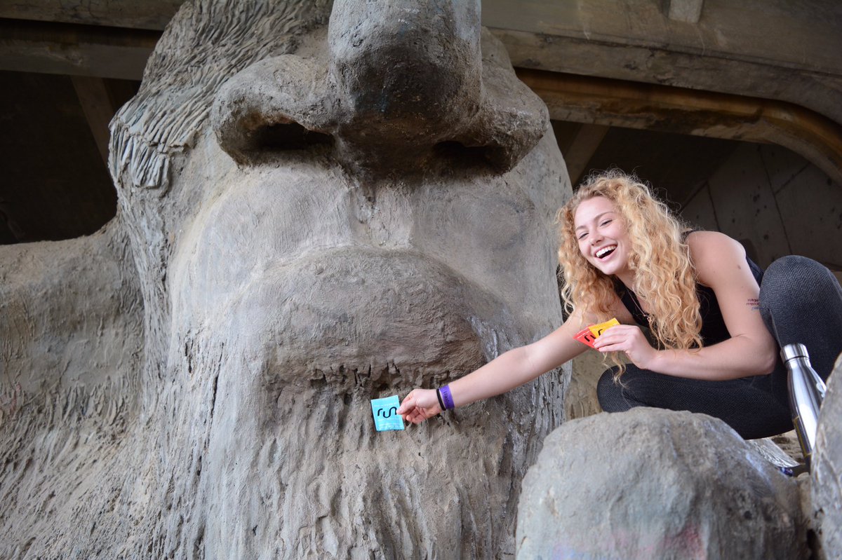 RunGum's tweet image. We made sure to leave our mark in Seattle #GumWall #RunGum #Troll