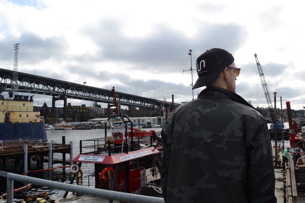 RunGum's tweet image. We made sure to leave our mark in Seattle #GumWall #RunGum #Troll