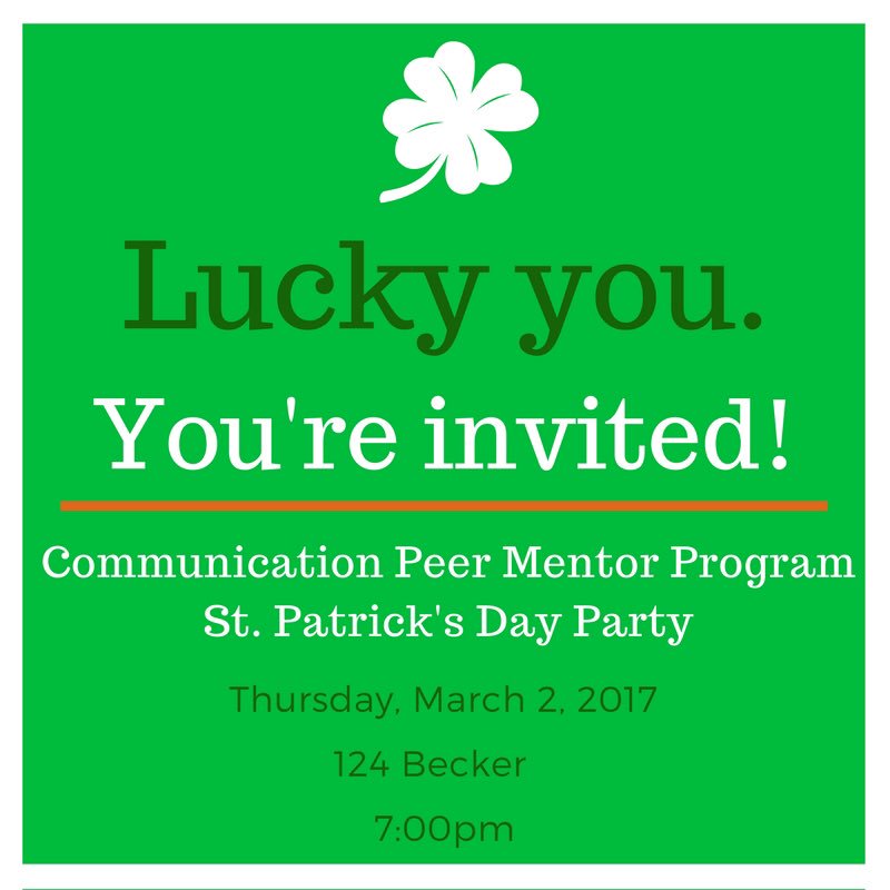 CUComDept's tweet photo. Bring your A-game to the scavenger hunt tonight (and an empty stomach for some snacks, too)! All are welcome! 🔎🍀 https://t.co/F8qccnVvra