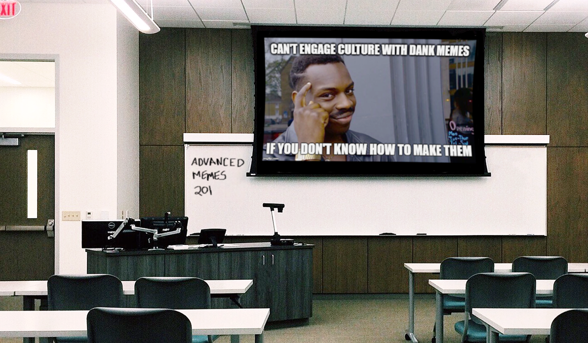 TheBabylonBee's tweet photo. Seminary Offers Degree In Advanced Meme-Making https://t.co/yQo3DEeScr https://t.co/fnBI7SW8Jt