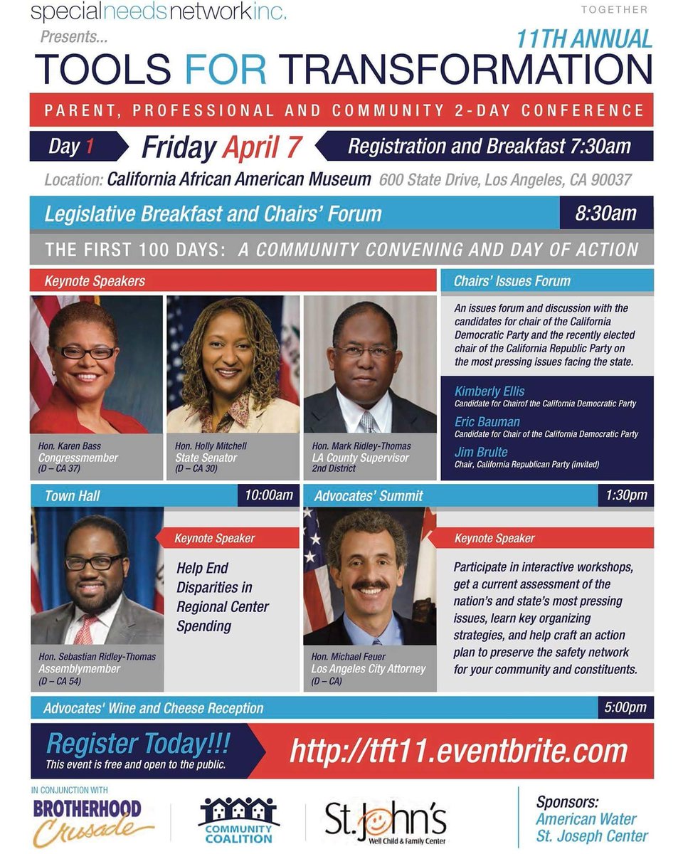SpecialNeedsLA's tweet image. REGISTER TODAY for the 11th Annual #ToolsForTransformation 

eventbrite.com/e/tools-for-tr…

#Educate, #Advocate and #Resist