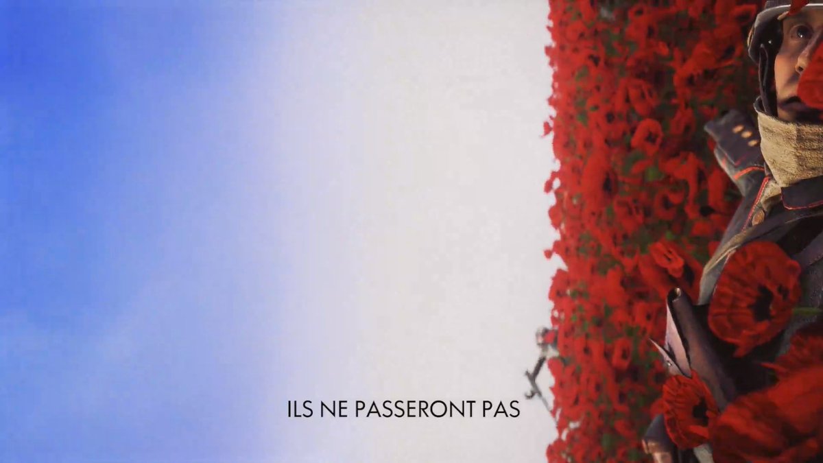 MrProWestie's tweet photo. Nice touch DICE: the sky fading from blue to white, and then the red poppies, make the French flag 😃👍 #Battlefield1 https://t.co/niGR390aVx