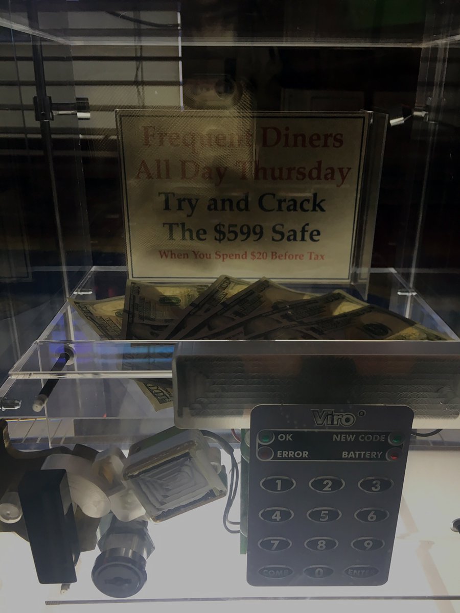 In any Pub you can Crack a Smile or Crack a Joke but Picasso's is the only Pub where you can CRACK A SAFE!!!