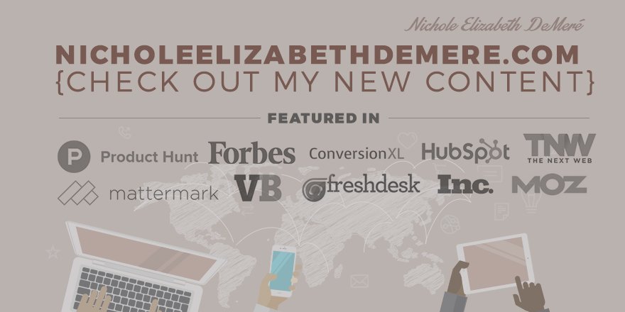 NikkiElizDemere's tweet photo. Need blog content? 📝I offer a limited number of monthly writing engagements. https://t.co/9HMn4brUpV
#CX #CustomSuccess #ProdMgmt https://t.co/5LMEPjzGIX