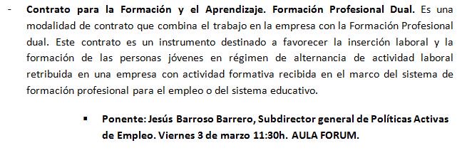 empleo_SEPE's tweet photo. Prepara tu #agenda d mañana! Ven 11.30H a #AULA2017 #AulaForum Infórmate sobre #empleo #contratos #formacion #FPdual con #SEPE en @FeriaAula https://t.co/tUdoAc0SKS