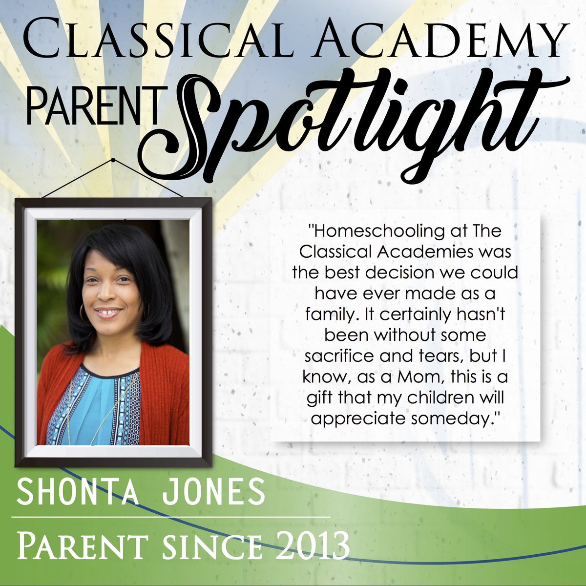 TCASchools's tweet photo. Check back each month to meet more parents who are thankful for The Classical Academies! #proudparents #parentspotlight #classicalacademies https://t.co/C4d5iog9lU