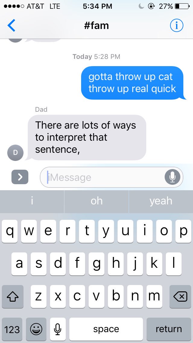 jaycieee4's tweet photo. when you're preoccupied while texting, things come out different than intended https://t.co/y3tveGl01k