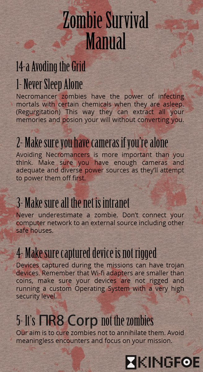 kingfoegames's tweet photo. Zombie Survival Manual https://t.co/ioqOqTSHK1