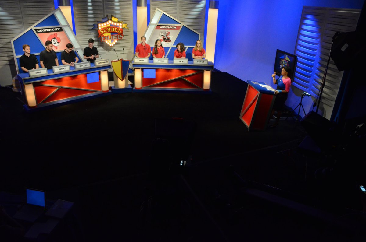 SchoolDuel's tweet photo. #SchoolDuel starts RIGHT NOW! Tune into @BECONTV to see #MonarchHighSchool &amp; #CooperCityHigh play- Ch19 Xfinity &amp; Ch63 on AT&amp;T/Dish/DirectTV https://t.co/svOAHc4lDn