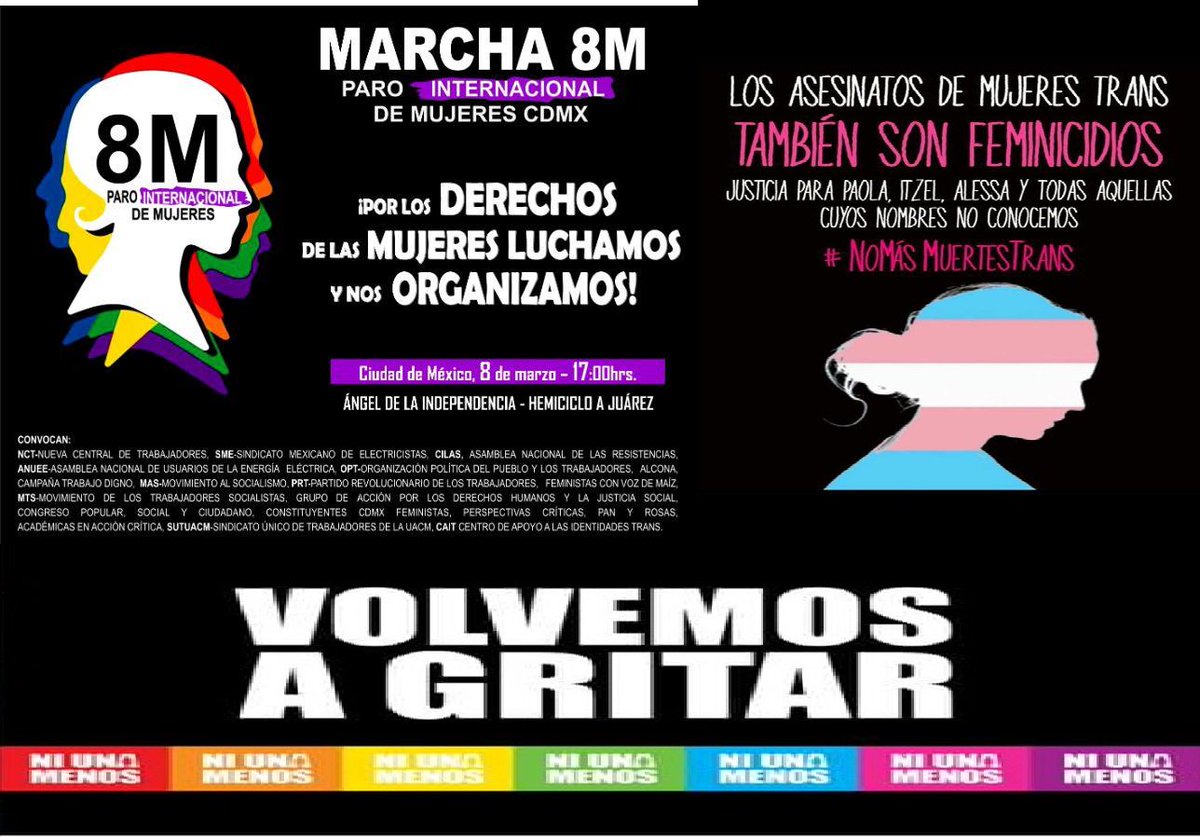 CentroTrans's tweet photo. Vamos al 8M Contingente  Travesti, Transgénero y Transexuales, Género No Conformes, Género  Fluido, Personas no Binarias, Queer y aliadxs. https://t.co/9j1nQKVcgk