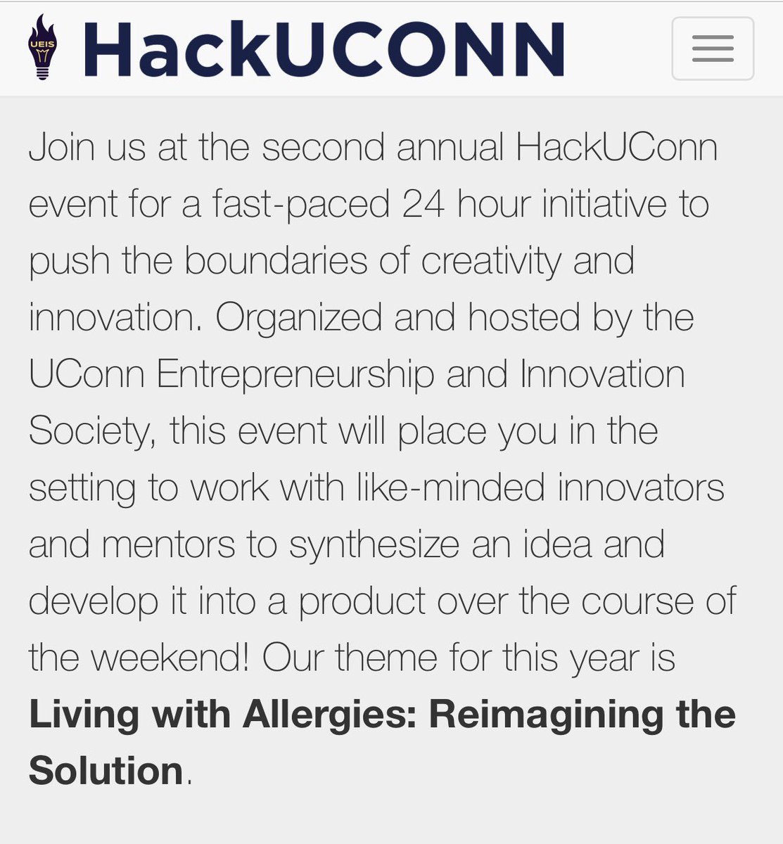 oakley_red's tweet photo. Living with Allergies: Reimagining the Solution. On 3/24 #HackUConn will take on #allergies @UConn TY @KeepSmilinAb https://t.co/7G3cjtsQUT https://t.co/renSm5aMZk