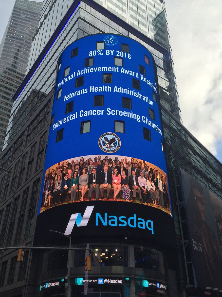 NCCRTnews's tweet photo. Thank you #80by2018 National Achievement Award honoree @VeteransHealth for making #CRCcountdown such a success! #ColonCancerAwarenessMonth https://t.co/MznfkEv5g1