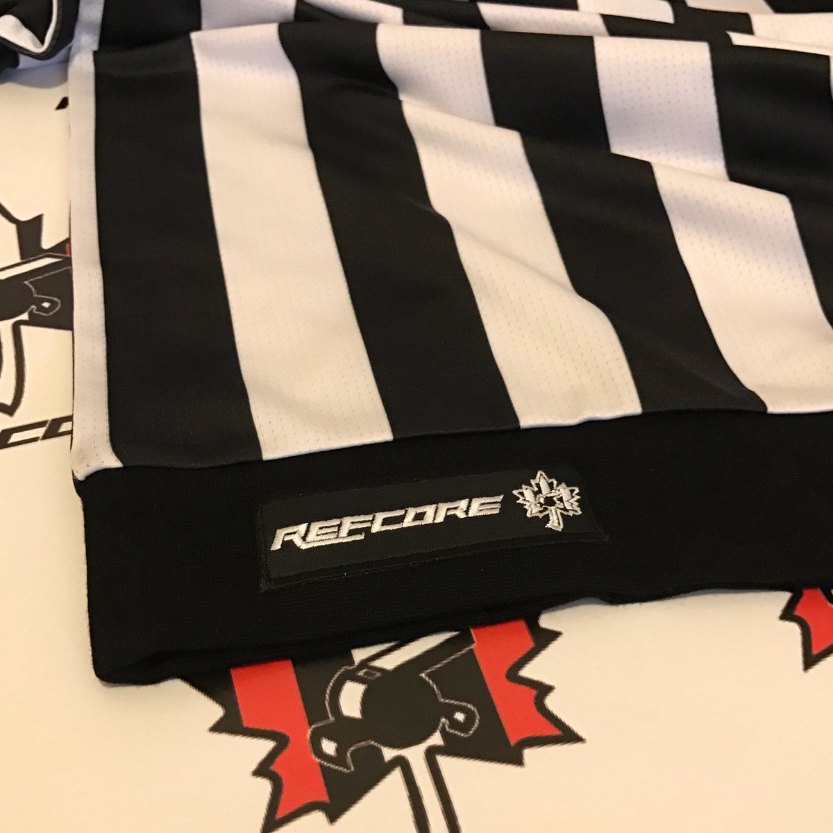 REFcore's tweet photo. Samples are coming in... RT if you would be interested in us carrying jerseys! #hockeyref #referee #refjersey #ref #refcore https://t.co/TXYJpEvGK1