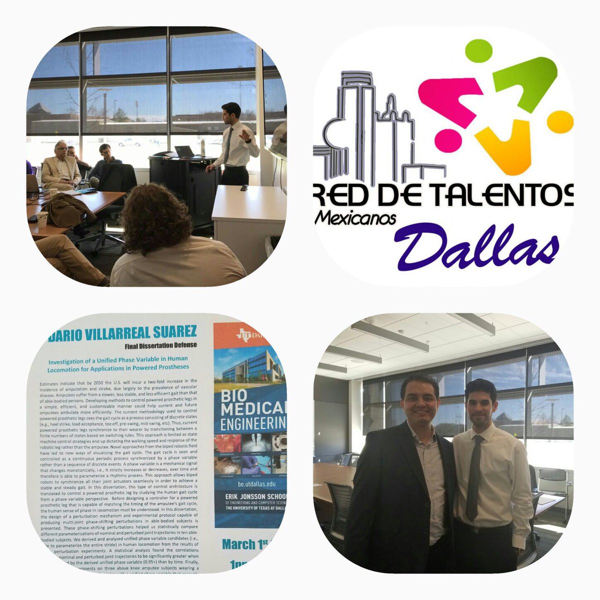 ConsulMexDal's tweet photo. @ConsulMexDal acompaña orgullosamente #TalentoMx Darío Villareal @UT_Dallas VicePresidente @RTMDallas y Consejero #CCIME #Doctorado https://t.co/PshVqNcc7k