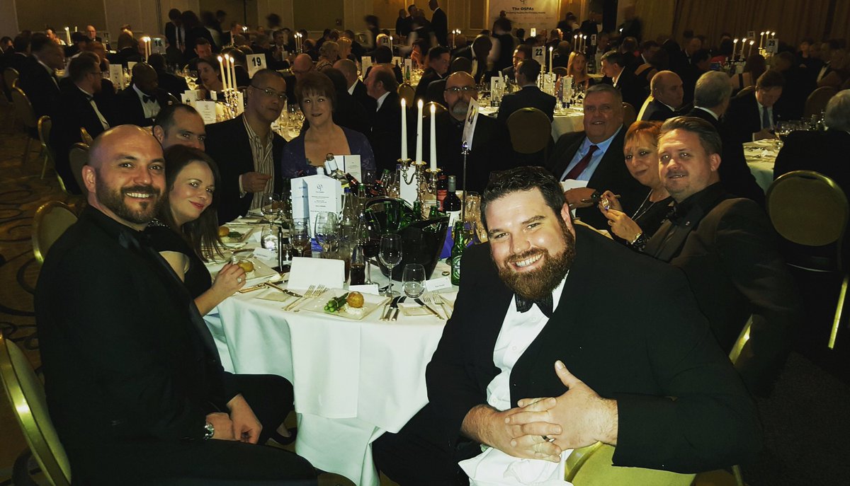 GMSGroupUK's tweet photo. An enjoyable evening at the OSPA Awards with GMS/Jaguar Land Rover security partnership team @GMSGroupUK @JaguarUK @LandRover_UK @theOSPAs https://t.co/inpvdyqFyx