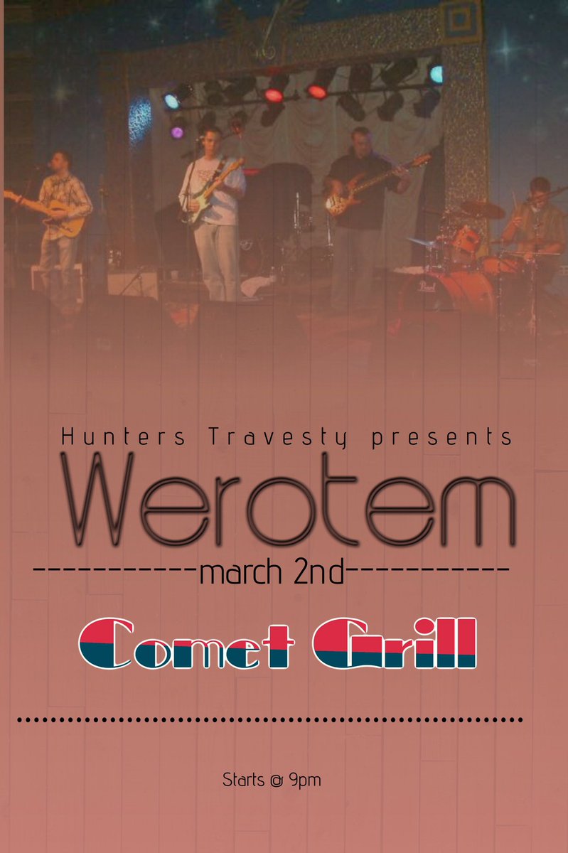 Come join us tonight at <a href="/cometgrill/">the comet grill</a> as we'll be joined by our brother, and original drummer, Ben Grandin! @ 9pm #hunterstravesty #theolddays